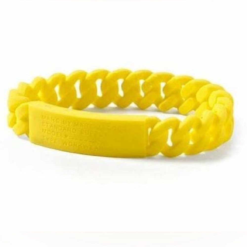 NWT MARC BY MARC JACOBS - Yellow Silicone Bracelet- UNISEX